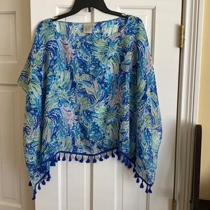 Charlie Paige top.  Throw over your head lightweight cape/dress us summer outfit